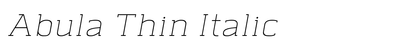 Abula Thin Italic